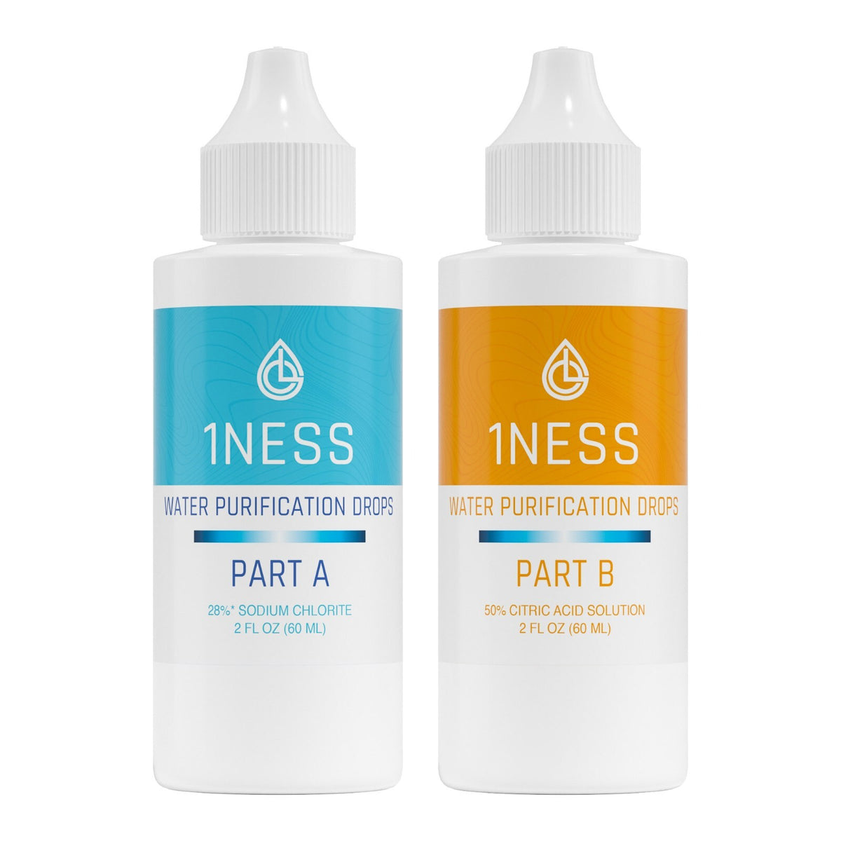 Water Purification Drops Kit for Emergency & Outdoor Use - BPA-Free 2oz