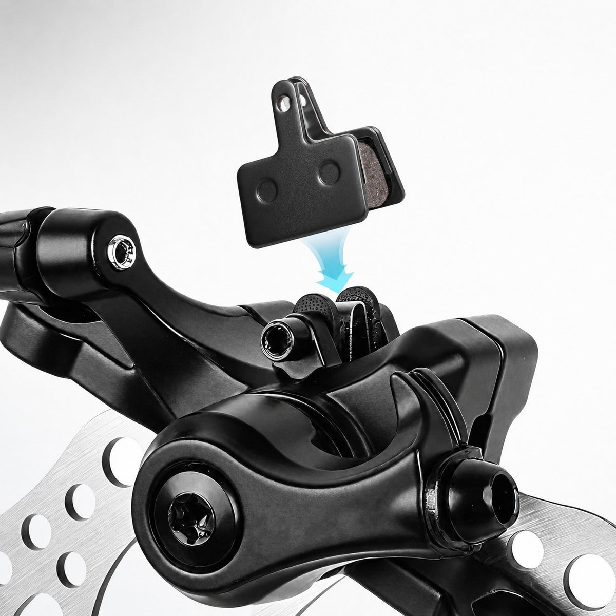 MTB Disc Brake Pads Set Resin & Semi-Metallic Quiet Brake Pads with Installation Kit