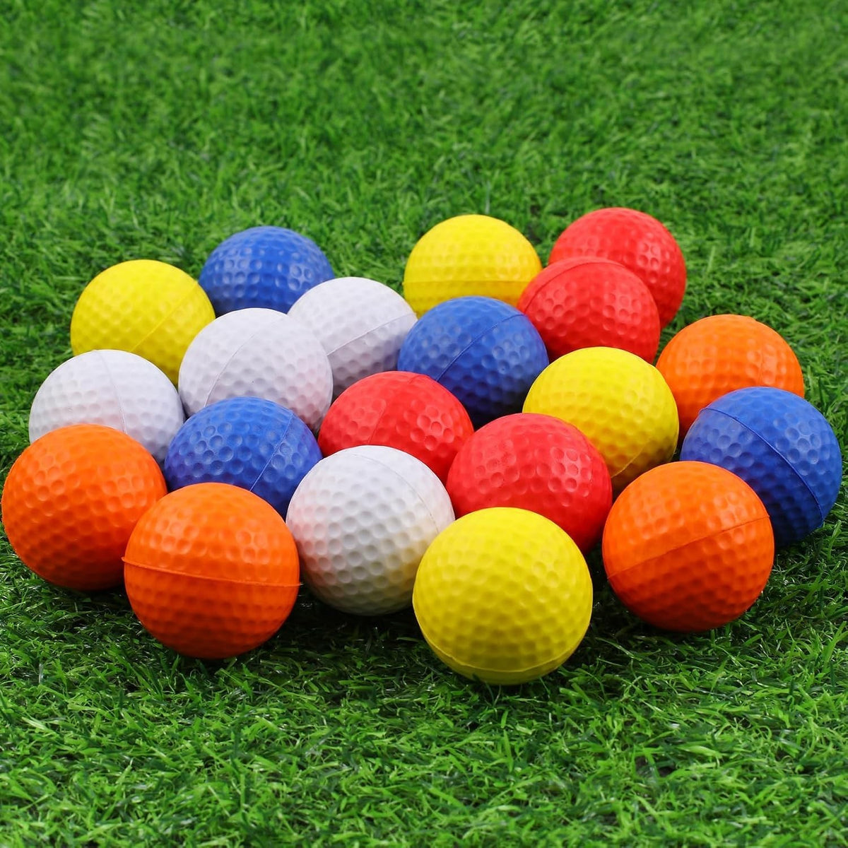 Foam Golf Balls 20 Pack - Practice Balls for Indoor & Outdoor Golf, 41mm