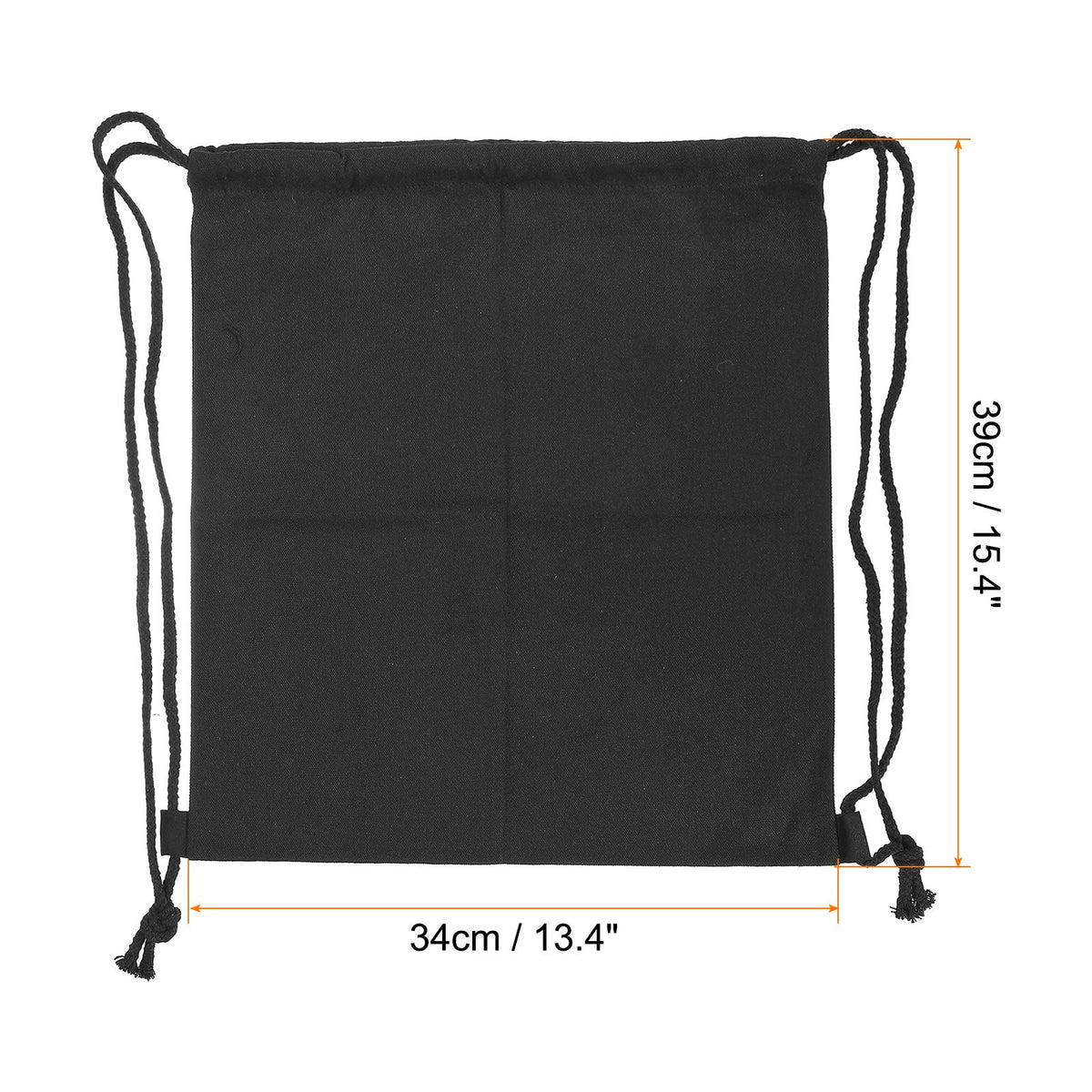 Canvas Drawstring Backpack Gym Bag for Sports Travel Black