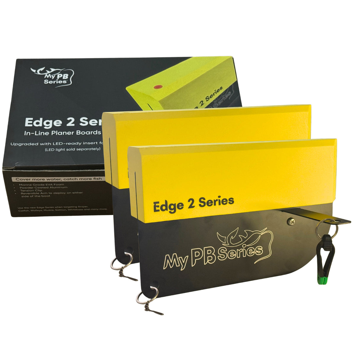 Heavy Duty Trolling Planer Boards - Adjustable, LED Ready 2 Pack