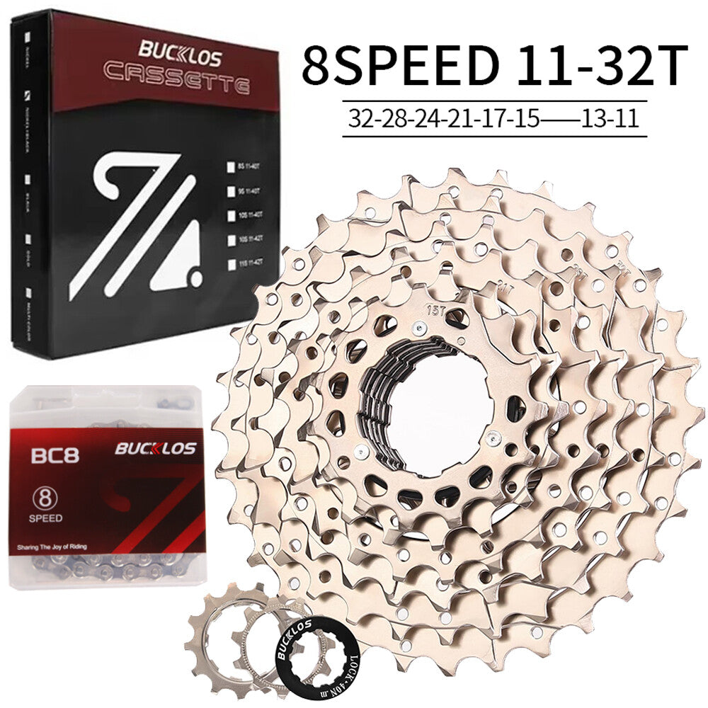 Bike Cassette and Chain Set for Shimano SRAM 8-12 Speed, 11-52T