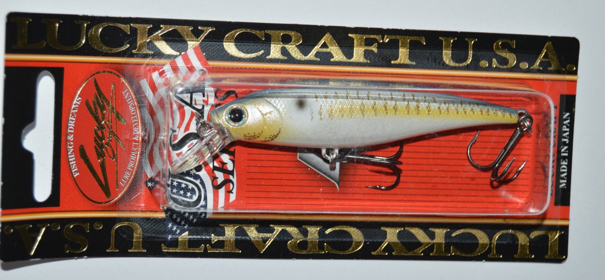 Lucky Craft Pointer 78SP Suspending Jerkbait - 3 Inch Gold Threadfin Shad