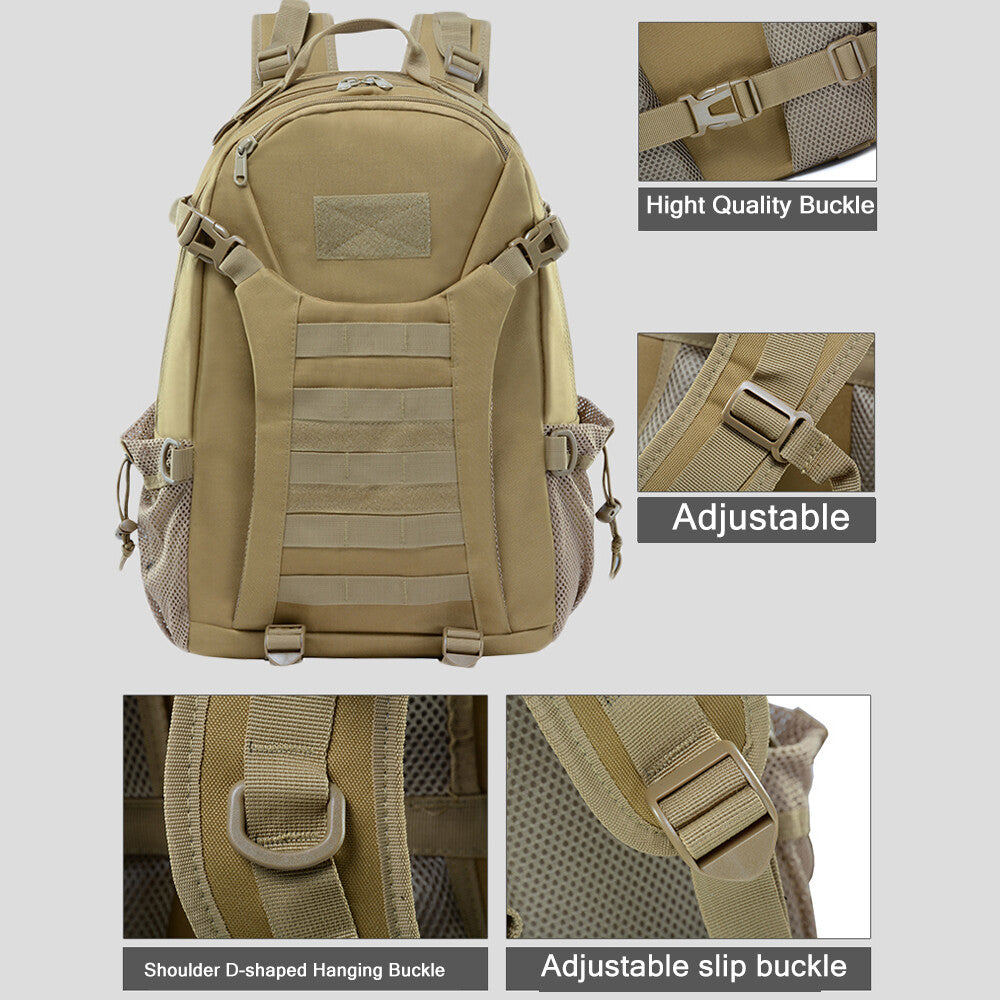Military Tactical Backpack 28L Waterproof Molle Daypack for Hiking Camping