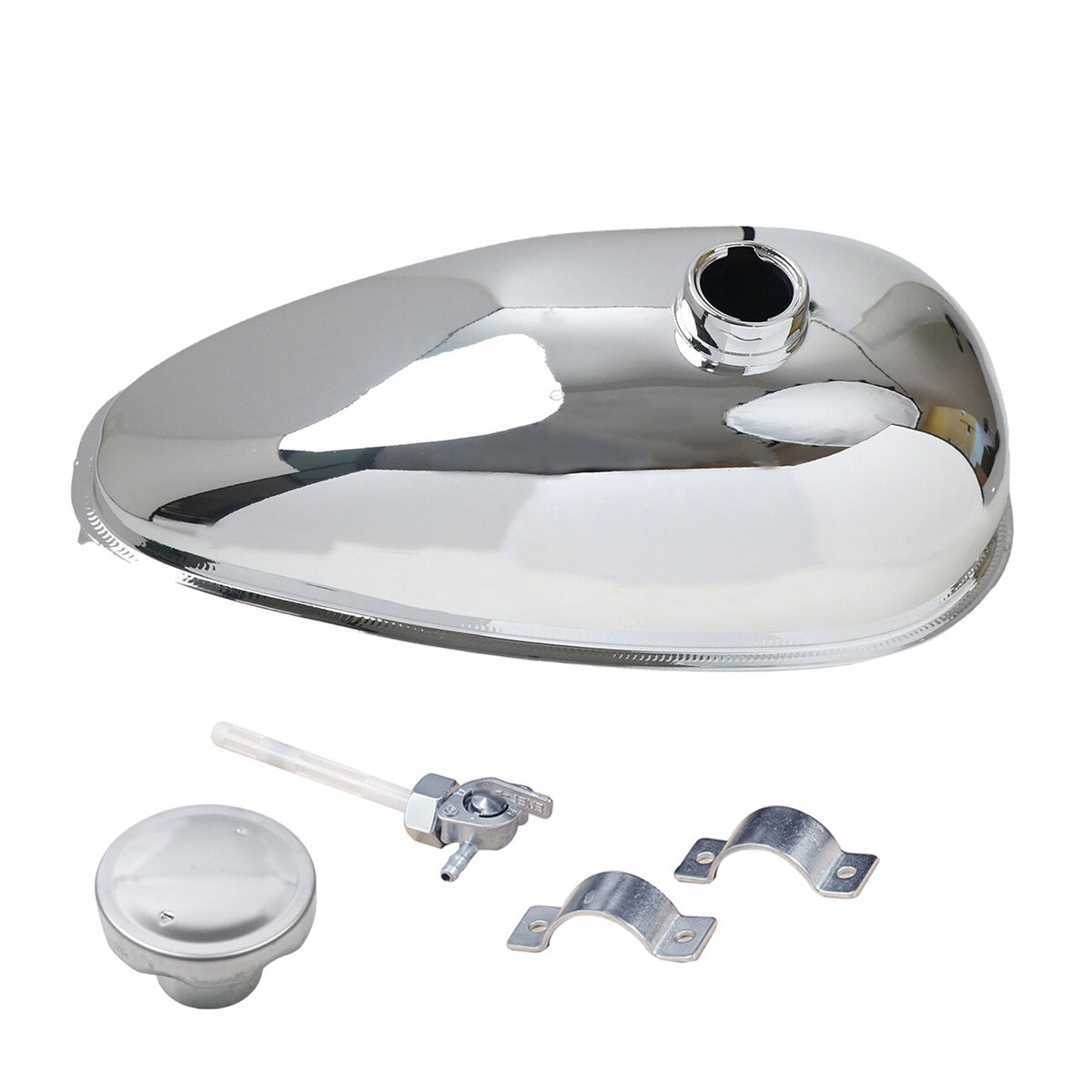 Motorized Bicycle Gas Tank with Cap and Petcock - 2L, 3L, 4L Capacity