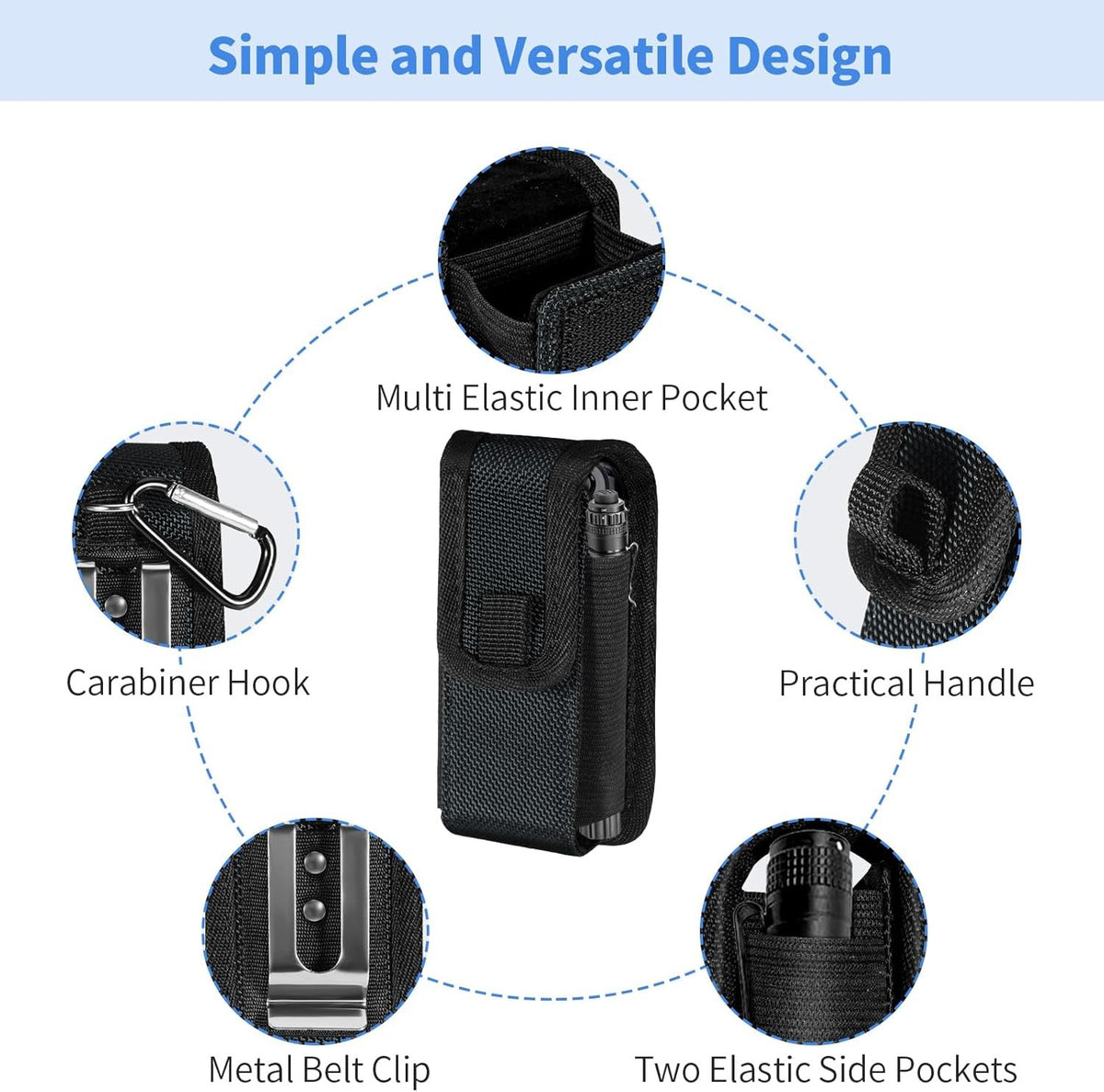 Multitool Sheath Pouch Case Belt Clip Organizer for Camping Hiking