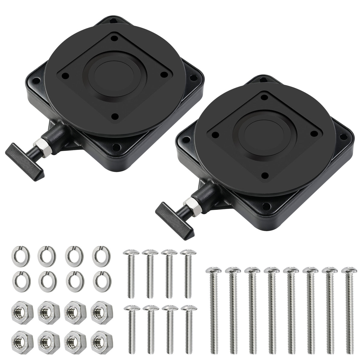 Marine Downrigger Mount Base with Swivel and Locking Points - 2 Pack