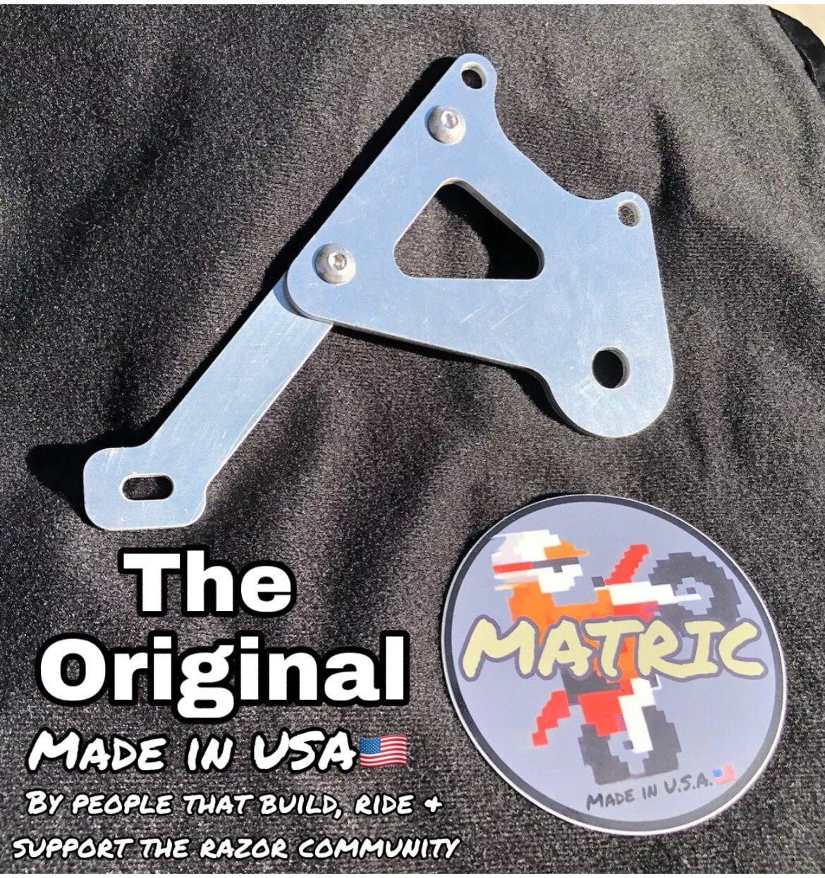 Bicycle Disc Brake Adapter for Razor MX350 - Made in USA, Lifetime Warranty