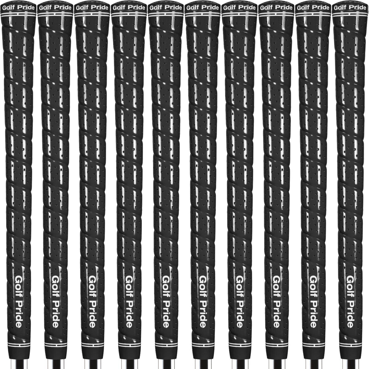 Golf Pride Tour Wrap 2G Jumbo Black Golf Grip Set of 10 - High Tacky Traction