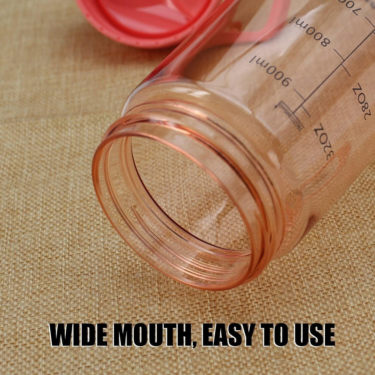 36 OZ Leak Proof BPA Free Wide Mouth Sports Water Bottle with Flip Top Lid and Handle
