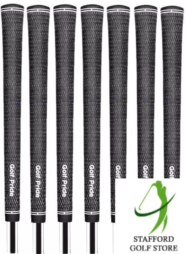 Golf Pride Tour Velvet BCT Cord Golf Club Grips Bundle Set Black - Standard & Ribbed