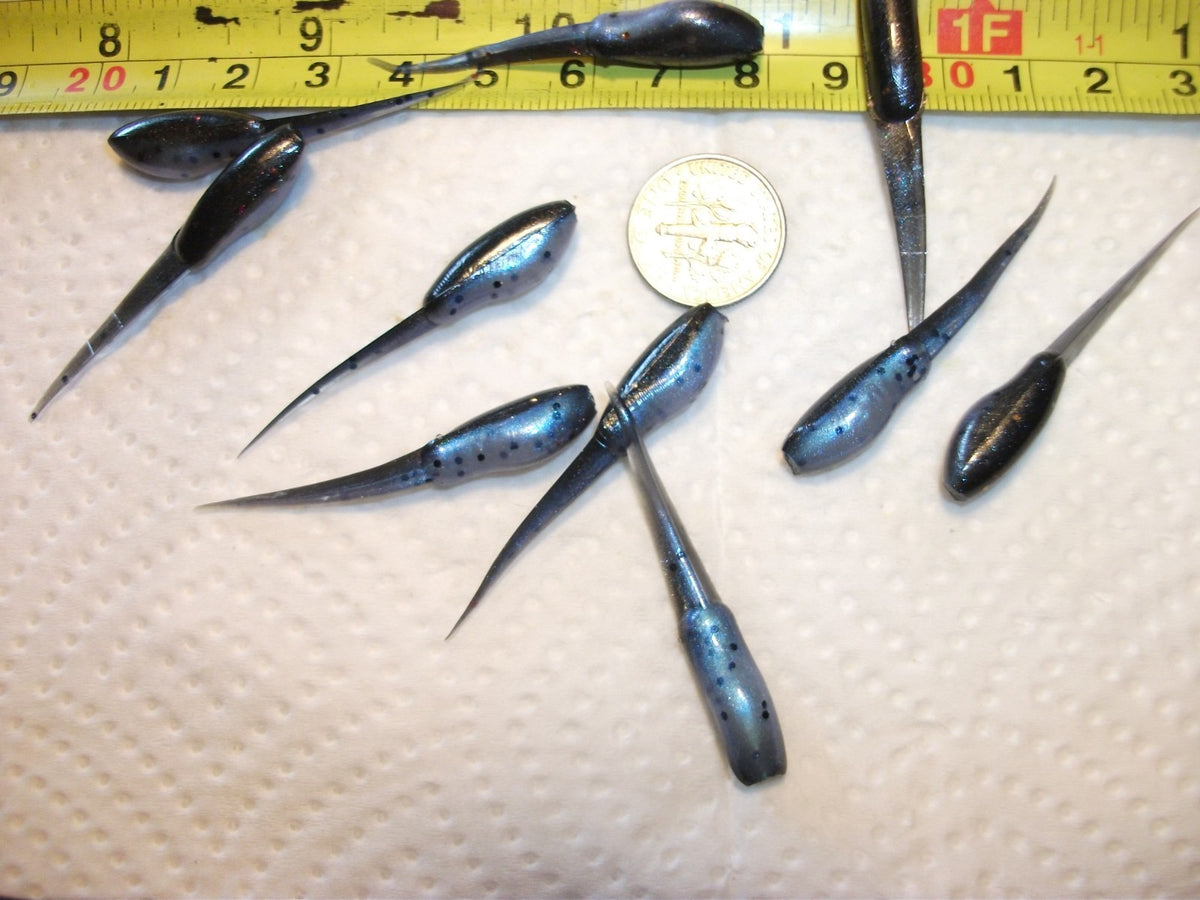 3/4-Inch Soft Plastic Minnow Grubs for Crappie & Bass Fishing - Glitter & Scented Baits