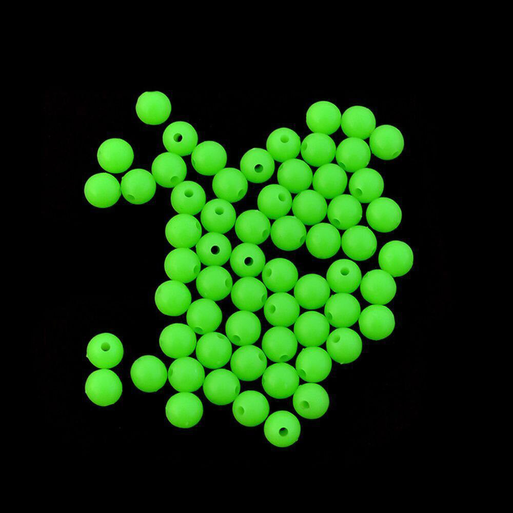 375Pcs Luminous Fishing Beads Oval Glow Sink Beads for Treble Hooks