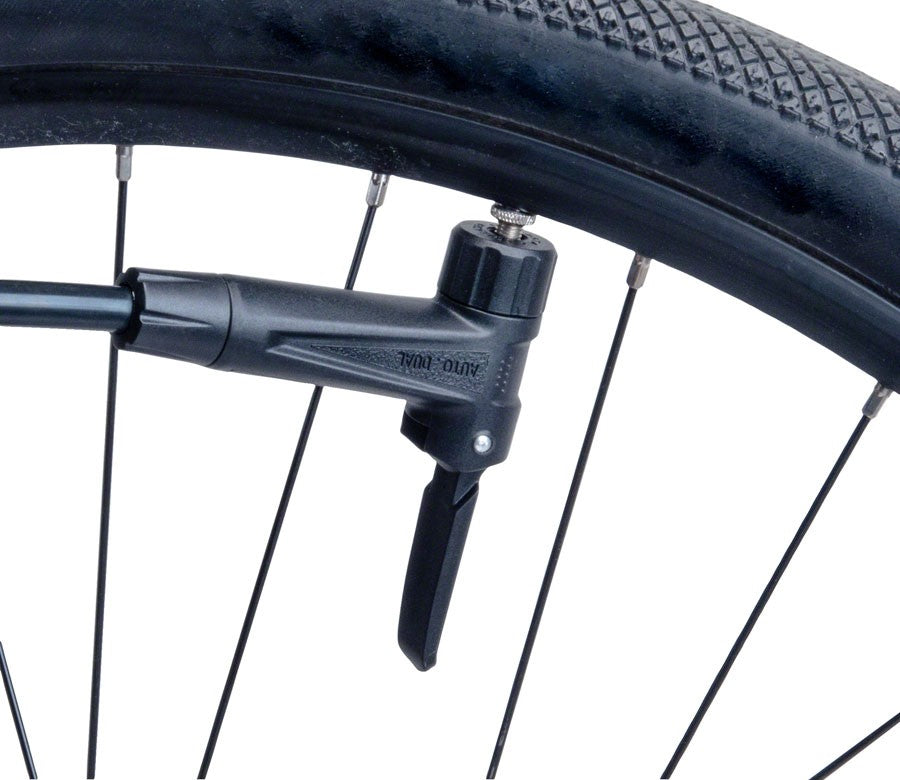 Floor Pump with Gauge 160 PSI for Bikes - Universal Presta & Schrader Compatibility - Blue