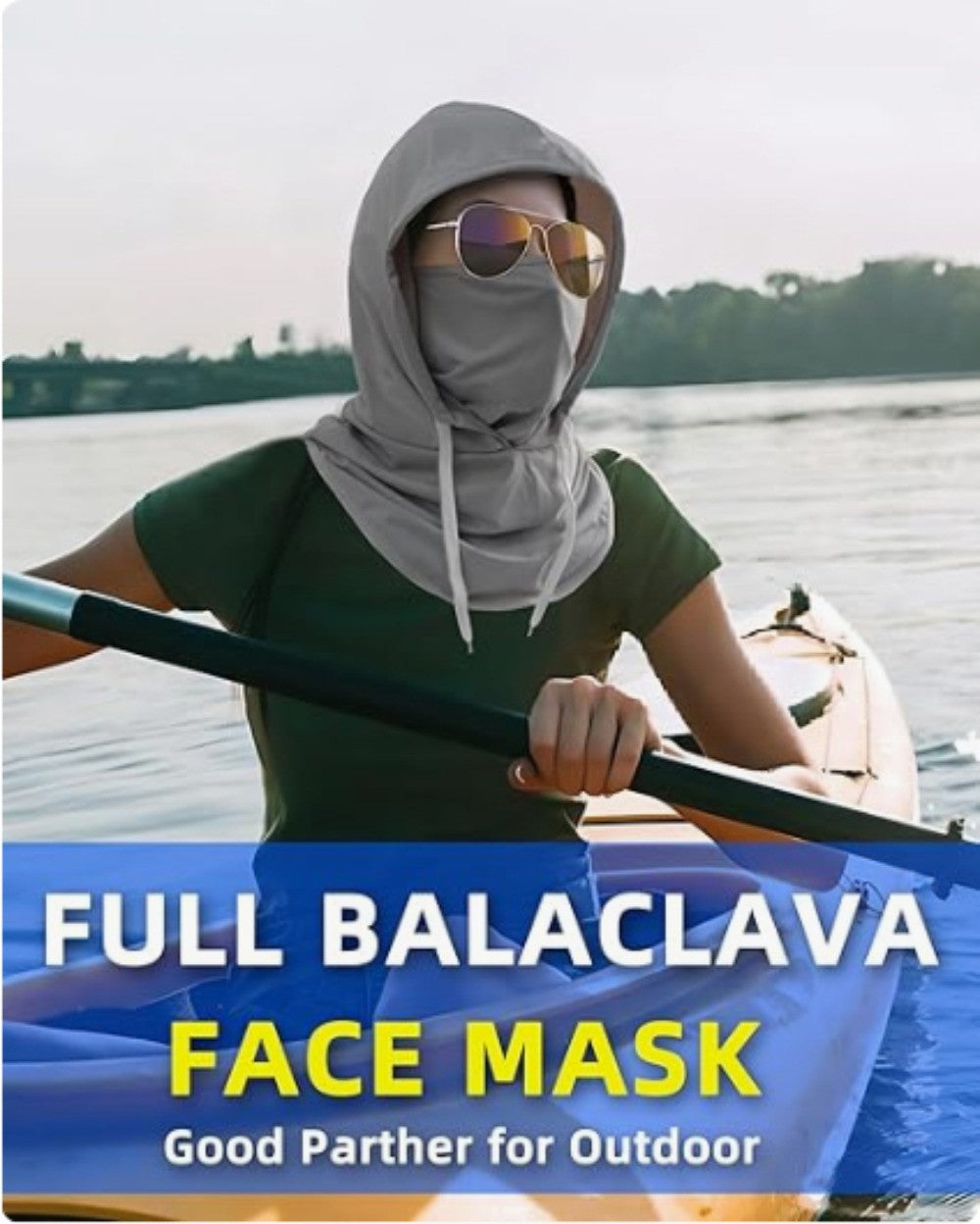 Cooling 3-in-1 Face Mask Sun Shield UV Protection Balaclava for Outdoor Sports