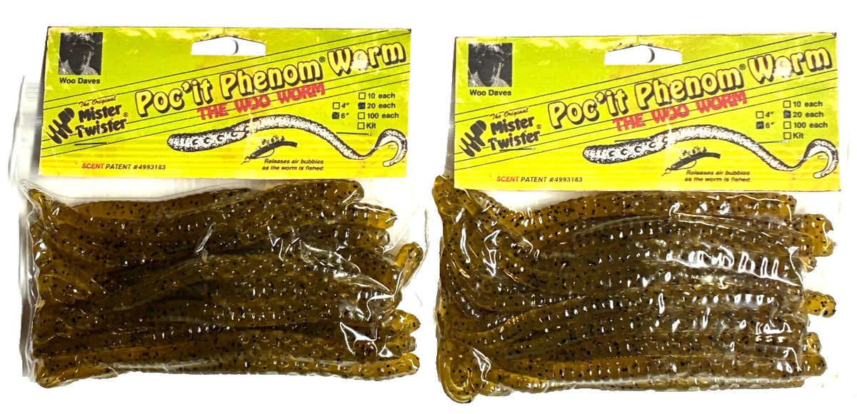 Motor Oil Black Pepper Scented Worm Set - 2 Packs, 20 Count Each