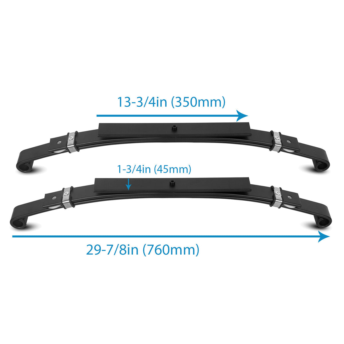 Heavy Duty Rear Leaf Springs for Club Car DS Golf Cart 1981+ Set of 2