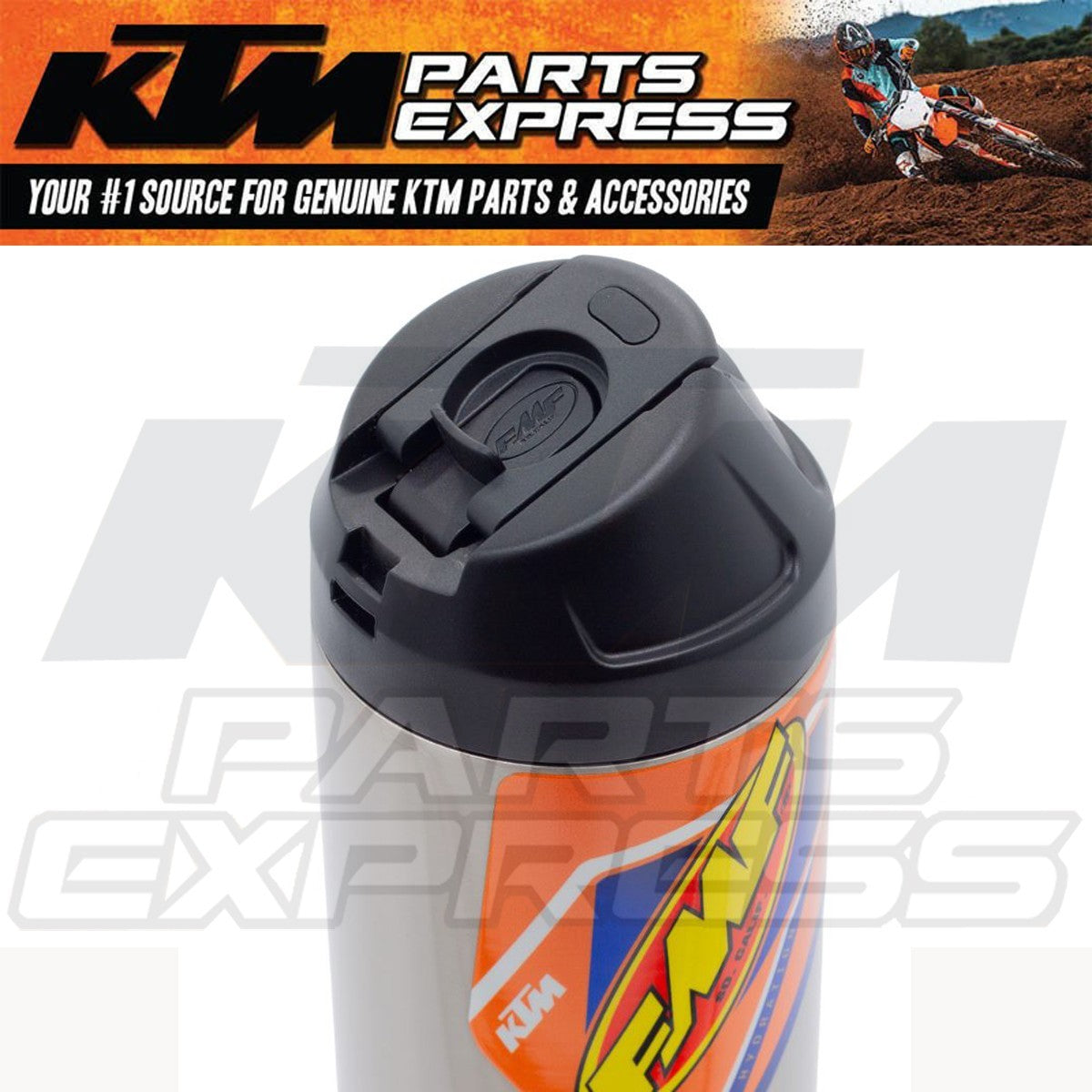20oz Stainless Steel Water Bottle with Leakproof Cap - KTM FMF Inspired Design