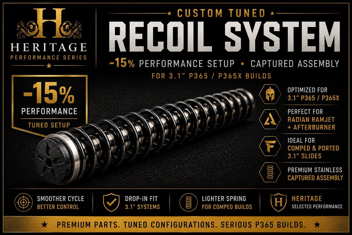 Heritage Performance Recoil System for SIG P365X 3.1" Compact Builds - Reduced Power