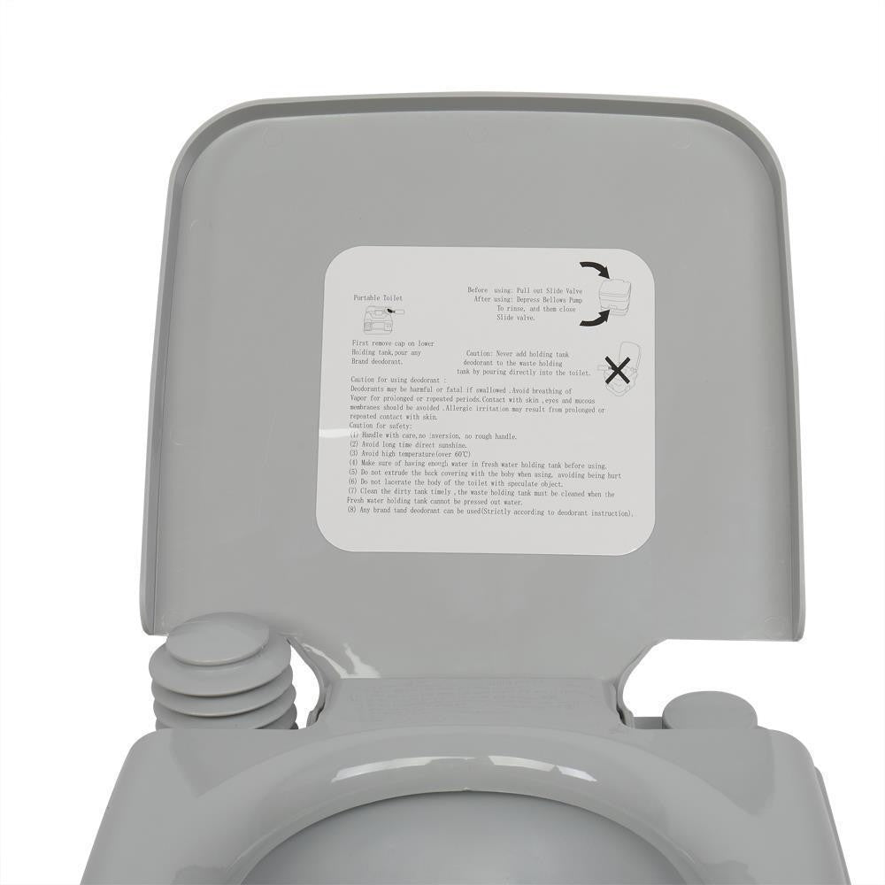 2.8 Gallon Portable Camping Toilet with Flush, Odor Proof, Leak Proof