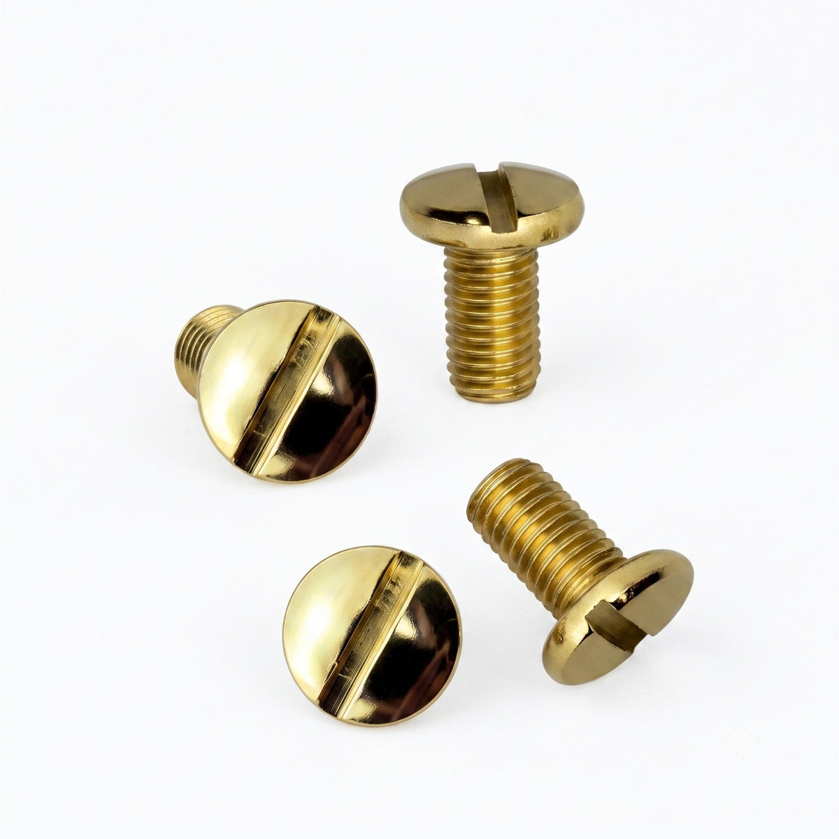 Premium 1911 Gold Grip Screws Set - Full Size Slotted Replacement Hardware