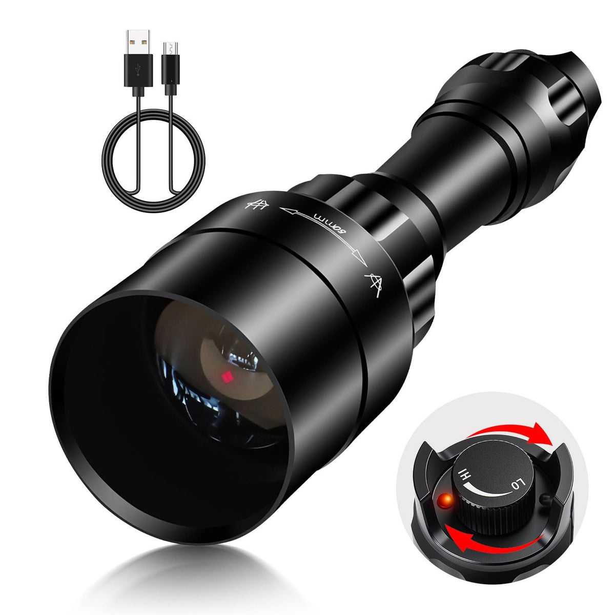 Infrared Flashlight T50/T67 IR Illuminator Dimmable Zoomable Night Vision