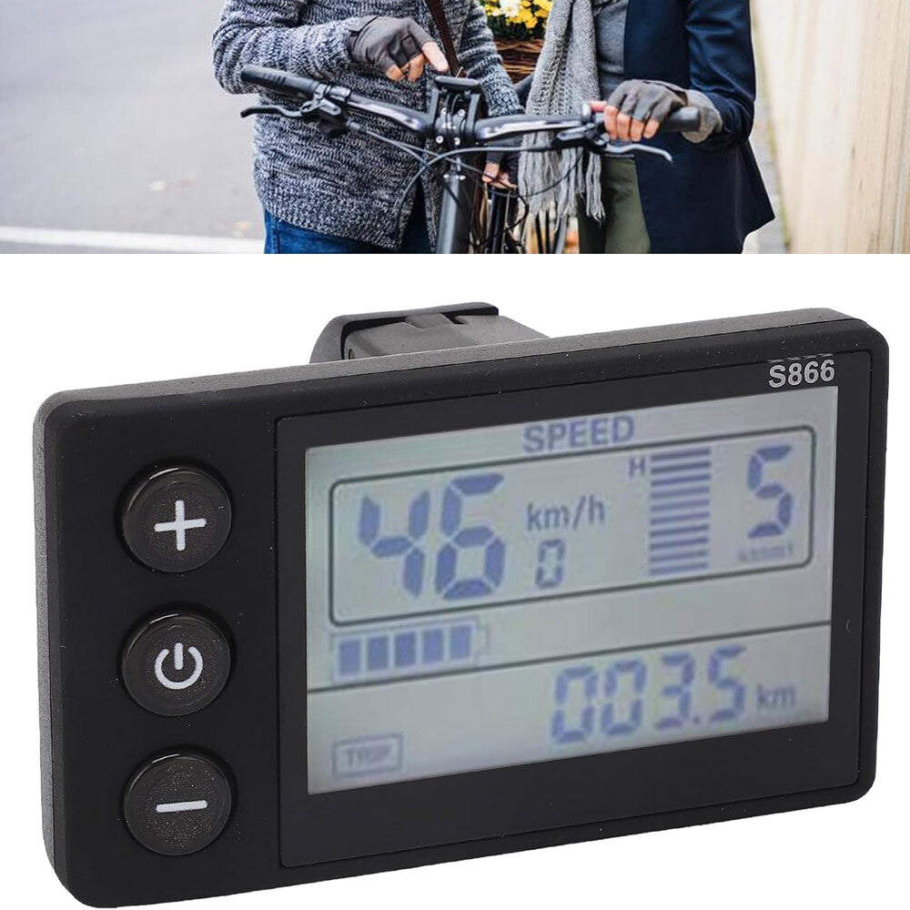 Electric Bike LCD Display 24V/36V/48V Waterproof Segment Meter