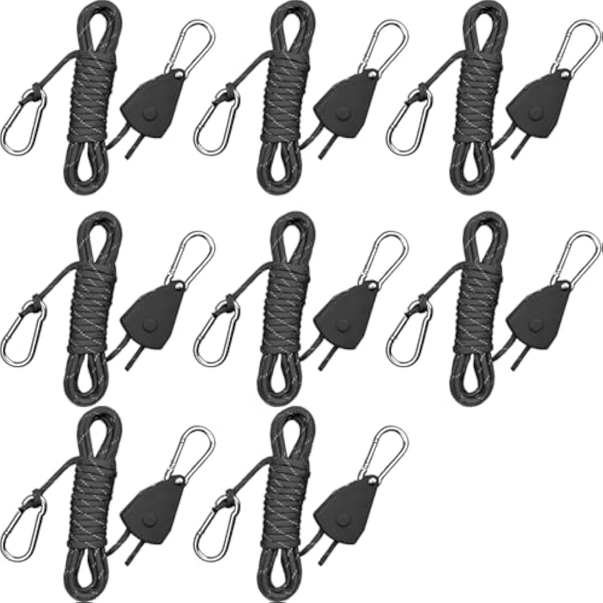 15ft Rope Ratchet Tie Downs - Paracord Straps for Camping & Outdoor Use