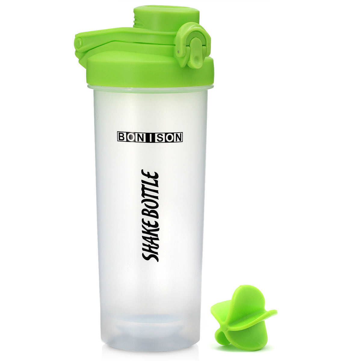 Auto Flip Lid Shaker Bottle for Protein Drinks and Smoothies - 24 oz