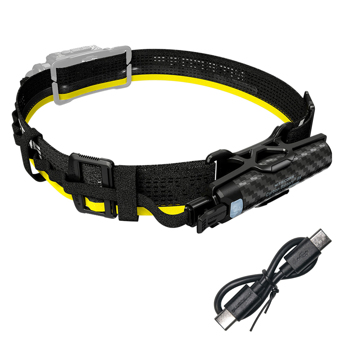 Nitecore Carbon Battery 6K Headlamp Runtime Extension Kit for NU40 NU43 NU50 HC65