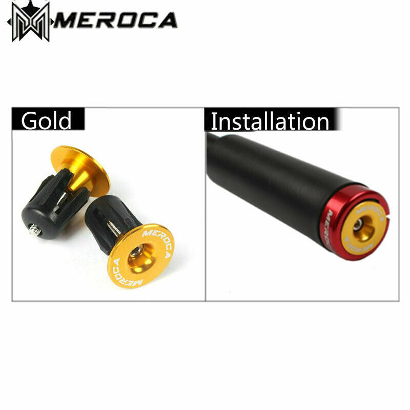 Aluminum Mountain Bike Handlebar End Plugs Set - Anti-Slip Bicycle Bar Ends