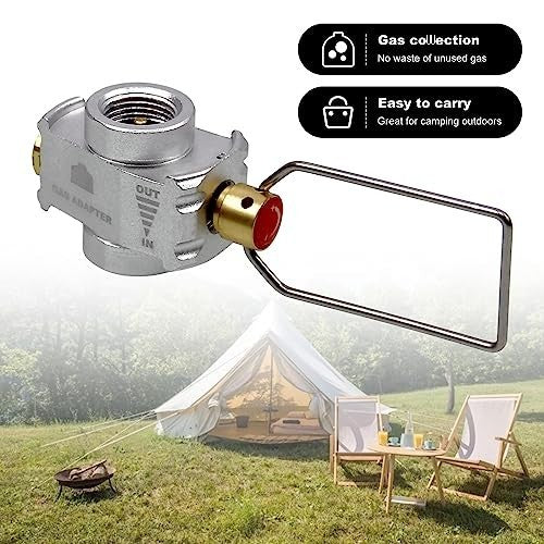 Portable Gas Canister Refill Adapter for Backpacking Fuel Transfer