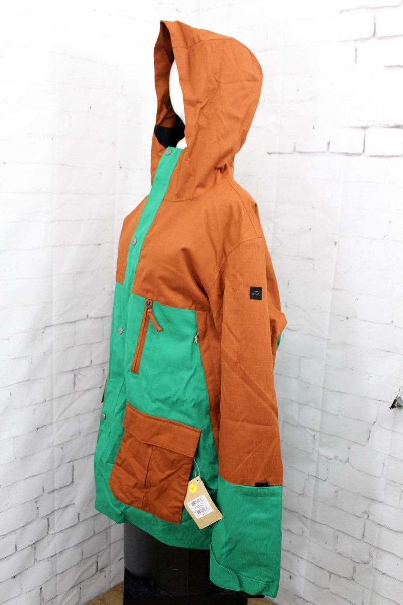 Men's Snowboard Shell Jacket - Waterproof & Breathable, Kelly Green, Large