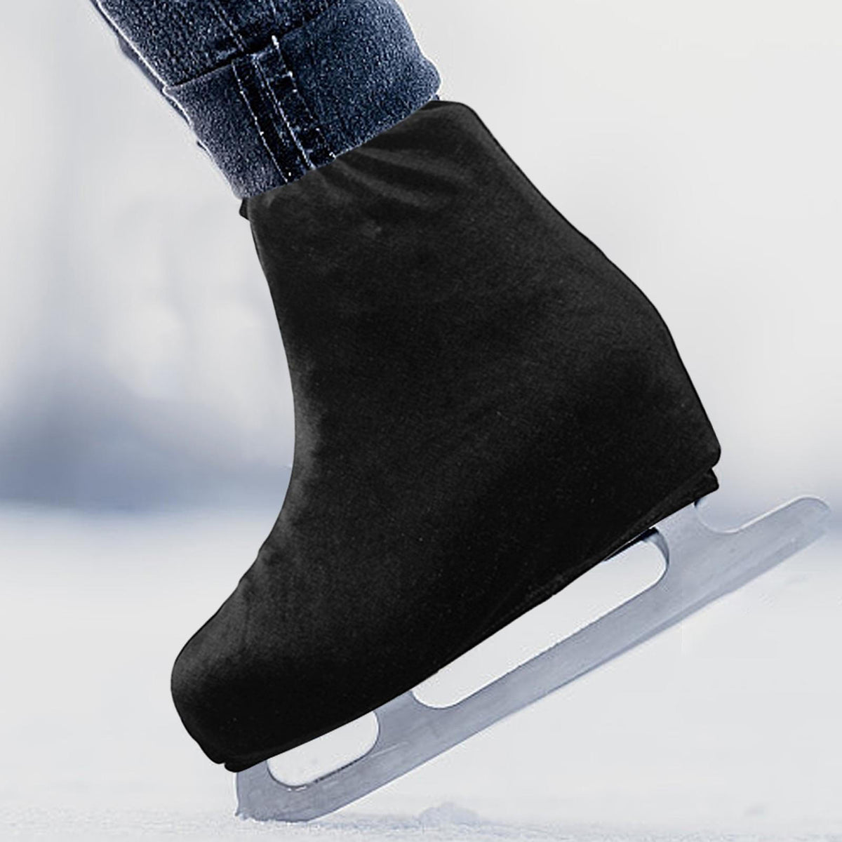 Velvet Ice Skate Boot Covers Pair - Protects & Keeps Feet Warm