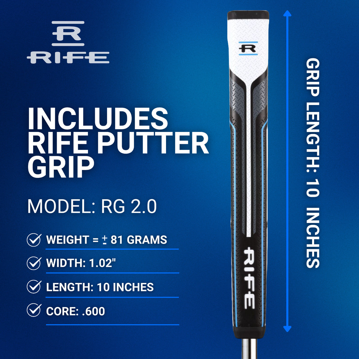 32-Inch Left-Handed Mallet Golf Putter with Roll Groove Technology
