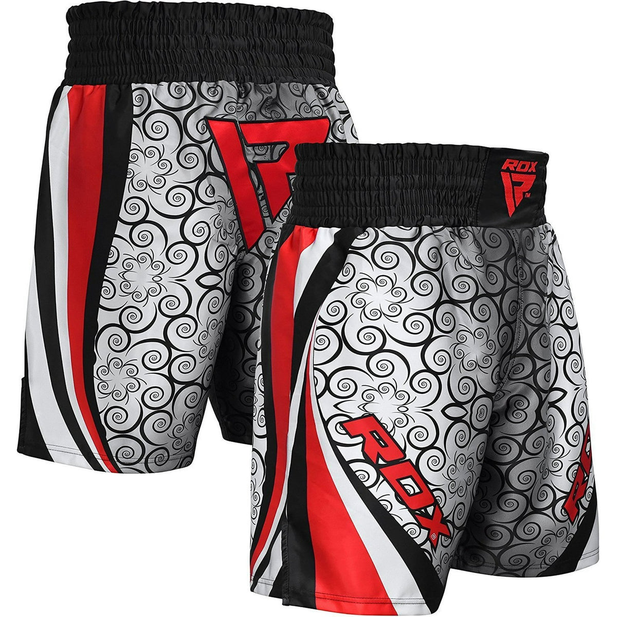 Red Muay Thai Boxing Shorts Satin Training Trunks XL for Martial Arts