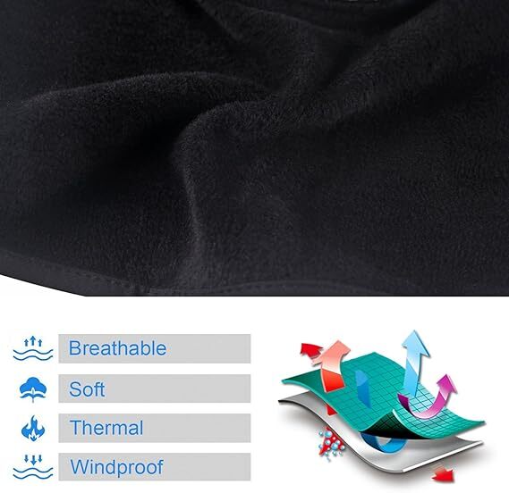 Full Face Ski Mask Balaclava Windproof Fleece Neck Warmer for Cold Weather