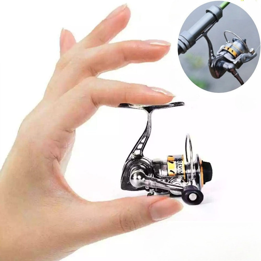 Mini Spinning Reel for Carp and Raft Fishing - Portable Aluminum Gear