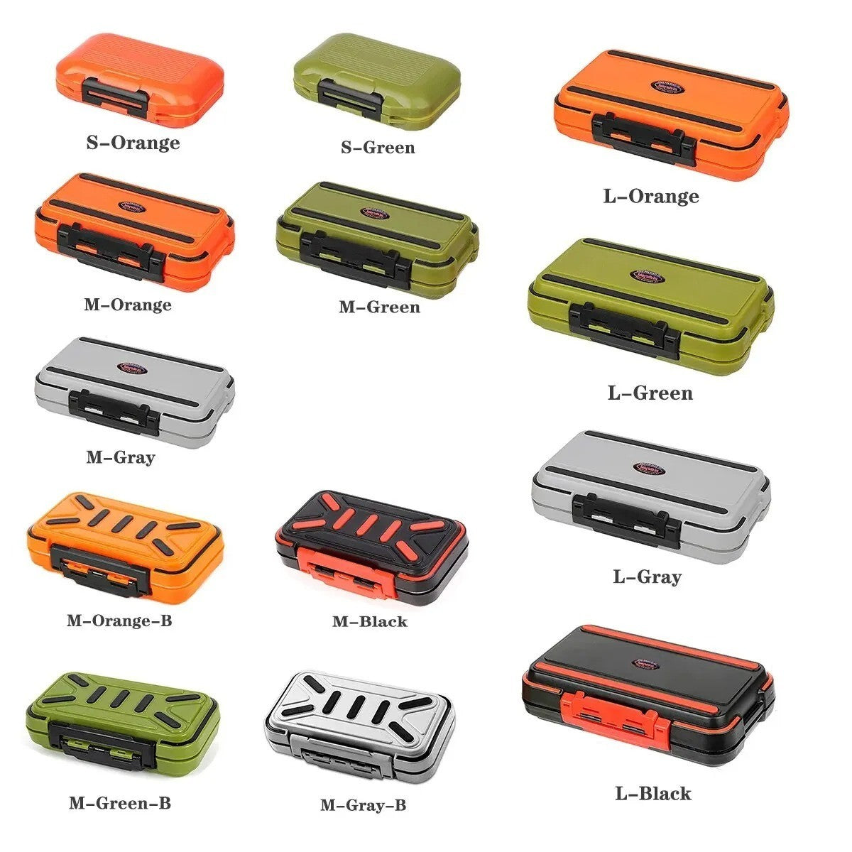 Waterproof Fishing Tackle Box with Compartments 2-Layer Hard Case Storage