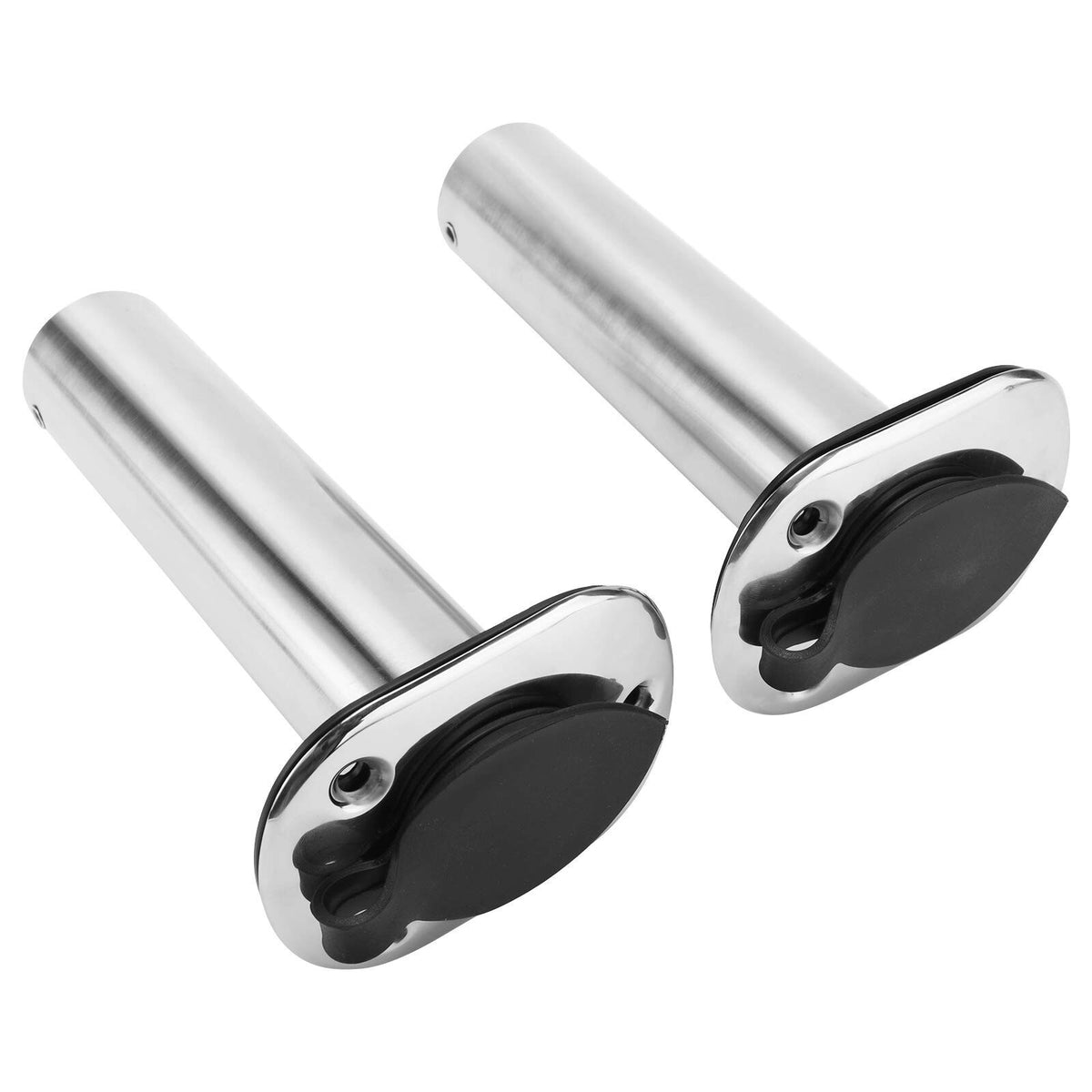 4Pcs Stainless Steel Fishing Rod Holders 90 Degree Flush Mount with Rubber Caps