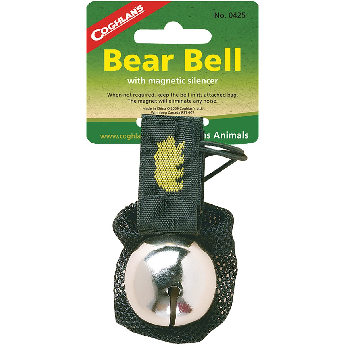 Coghlan's Bear Bell with Magnetic Silencer & Carry Strap 2 Pack - Silver