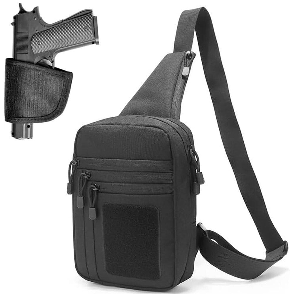 Tactical Gun Bag with Concealed Carry Holster - Crossbody Pistol Pack