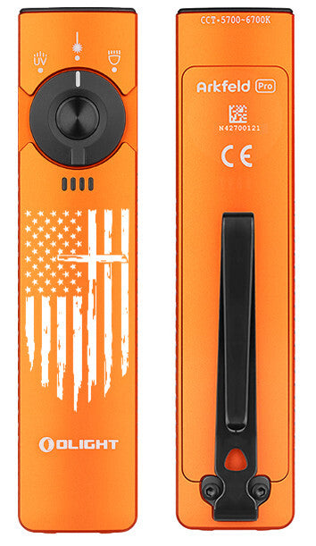 Olight Arkfeld Pro Portable LED Flashlight with UV and Green Laser - 1300 Lumens