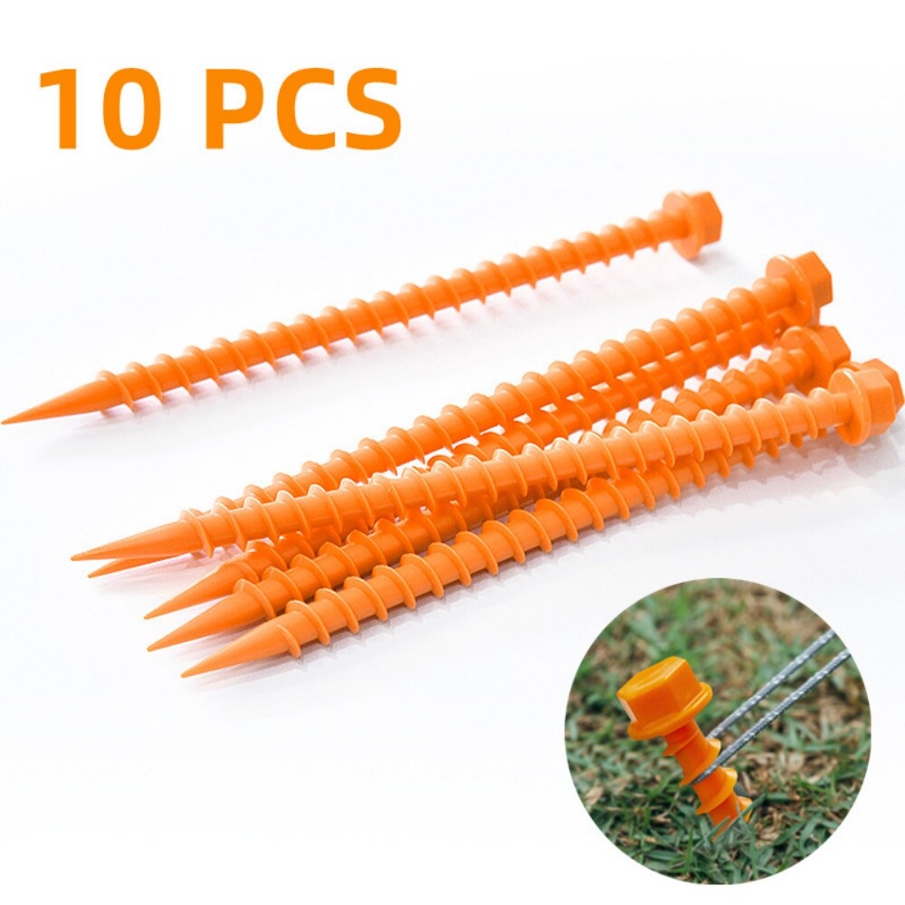 Heavy Duty Tent Stakes 10-Pack Camping Spikes Canopy Anchors Ground Pegs