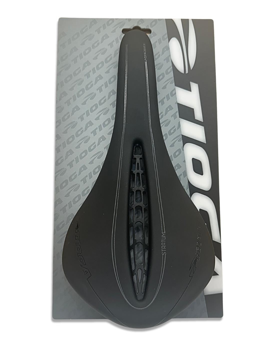 Tioga Undercover Stratum Ti Bike Saddle - Carbonite Base, Titanium Rails, 190g