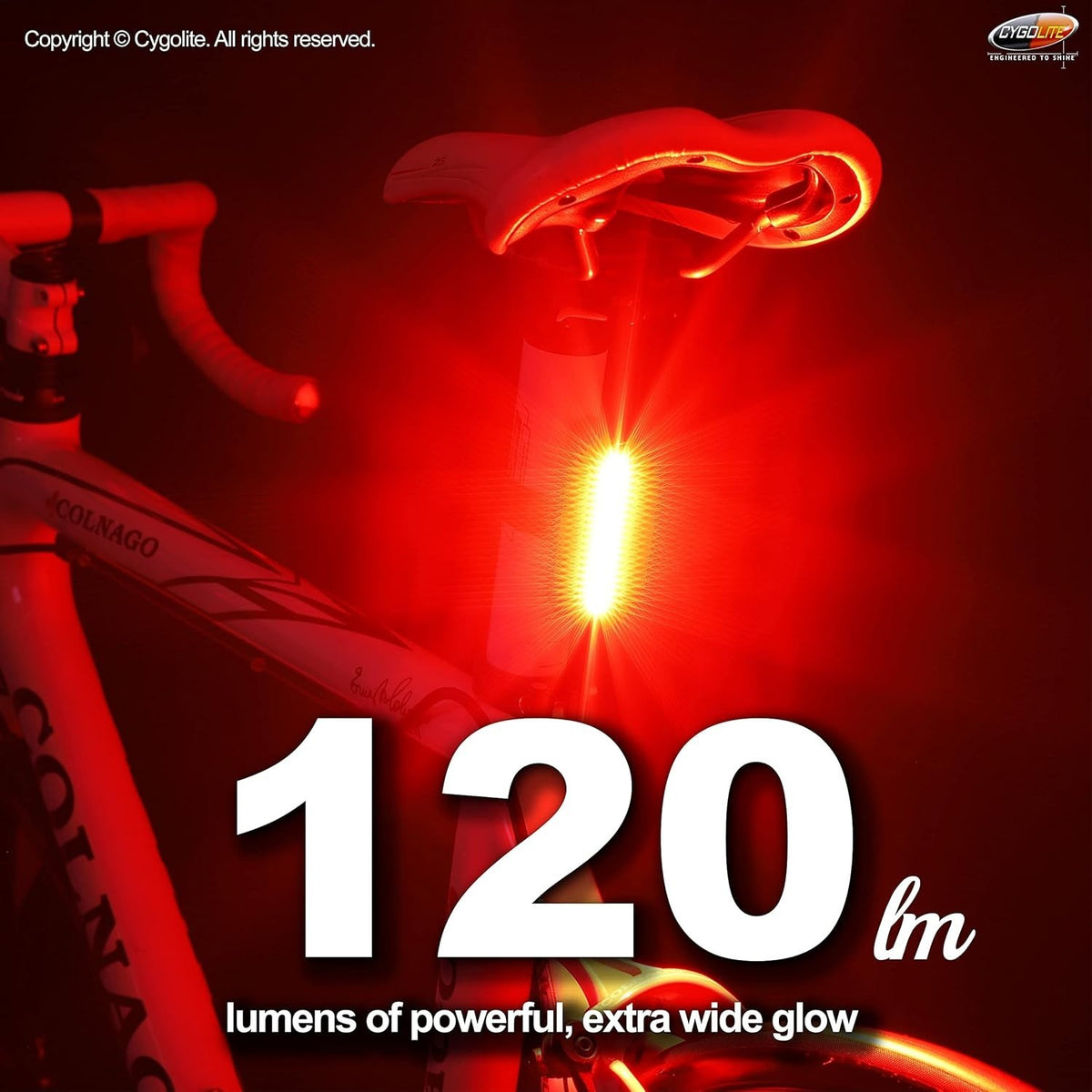 120 Lumen Bicycle Tail Light with 7 Modes USB Rechargeable Waterproof