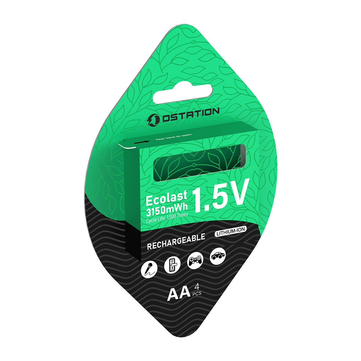 Rechargeable AA Lithium-ion Battery 2100mAh 1.5V Pack of 4