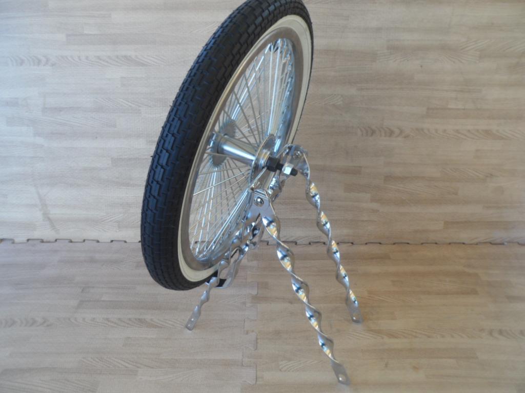 20-Inch Lowrider Bicycle Wheel and Tire Kit with 16-Inch Spare White Wall