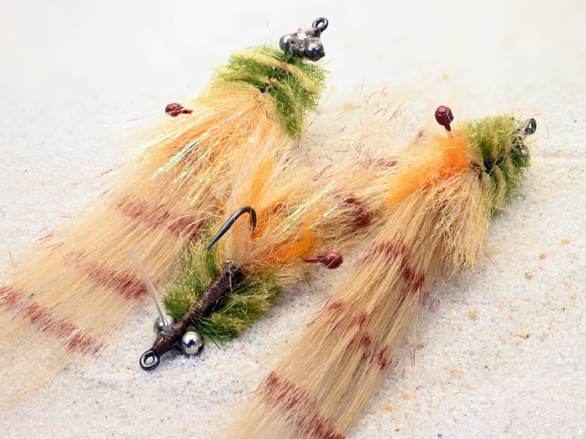 Fly Fishing Shrimp Pattern Flies - Multiple Colors, Mustad Hook #2