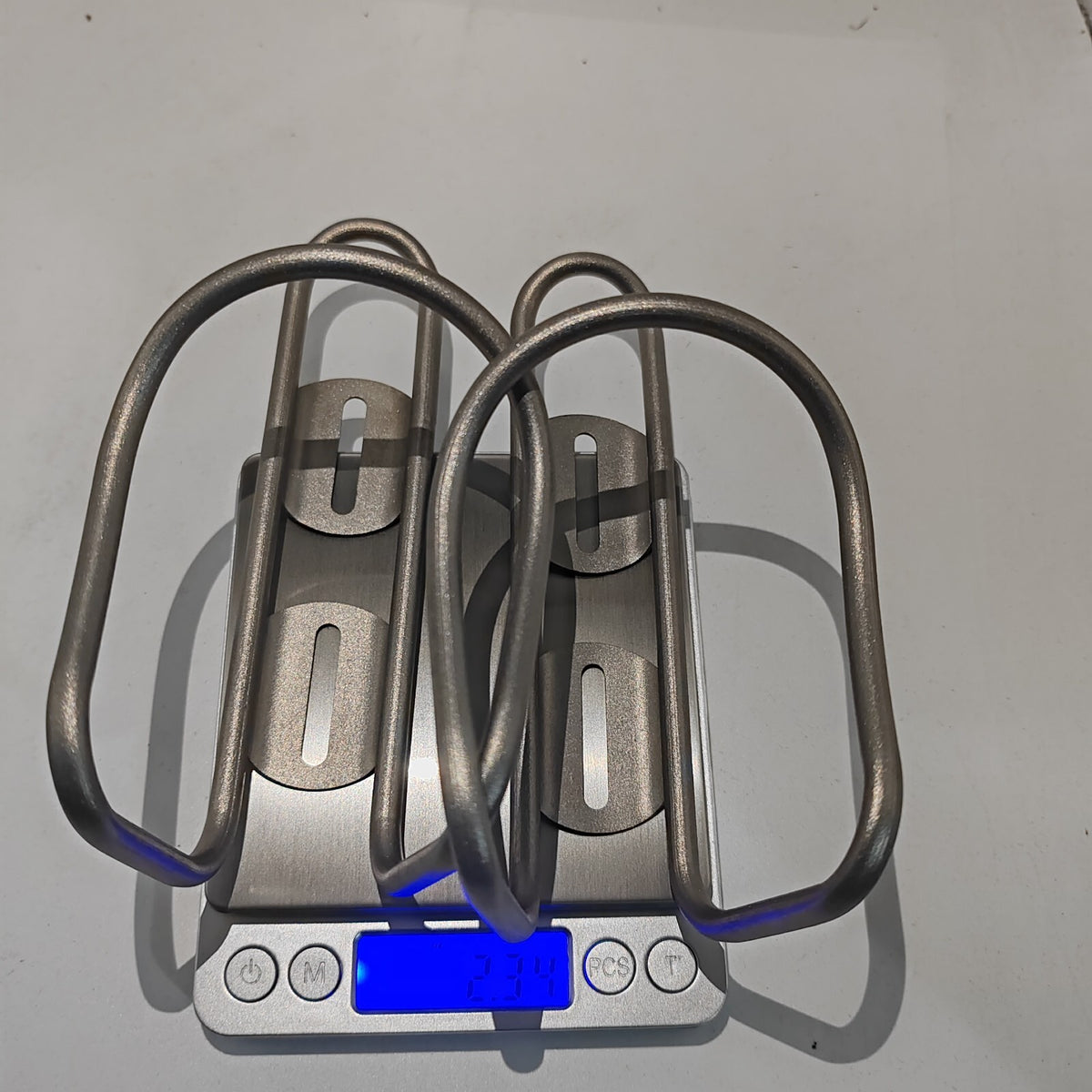Titanium Water Bottle Cage Set - Ultra Light Sand Blasted Bike Accessories